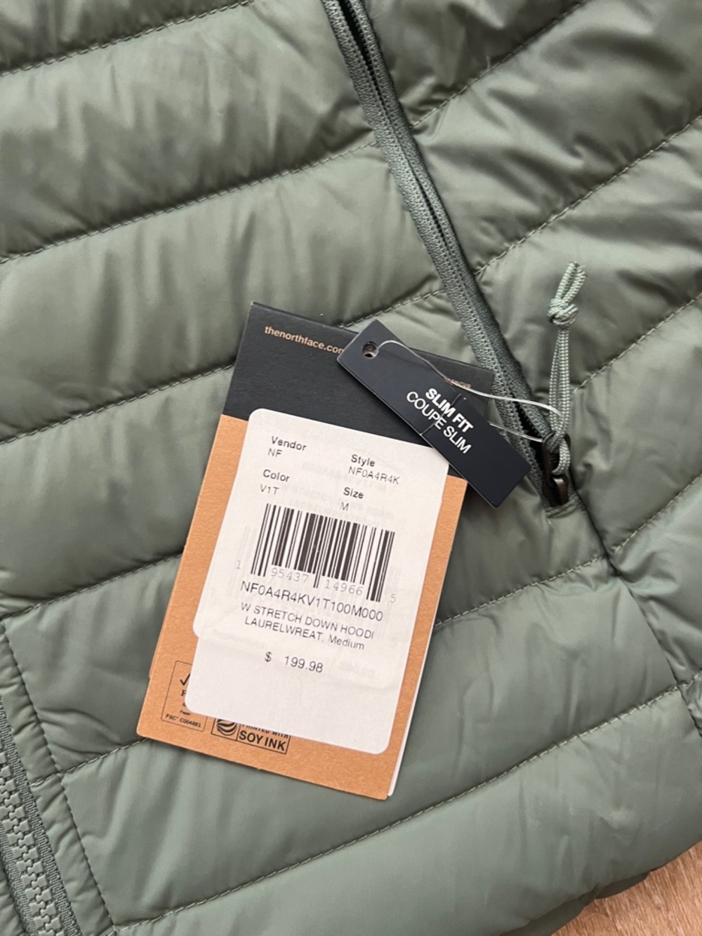 The North Face Women's Hooded Puffer Jacket - Olive - Picture 4 of 4